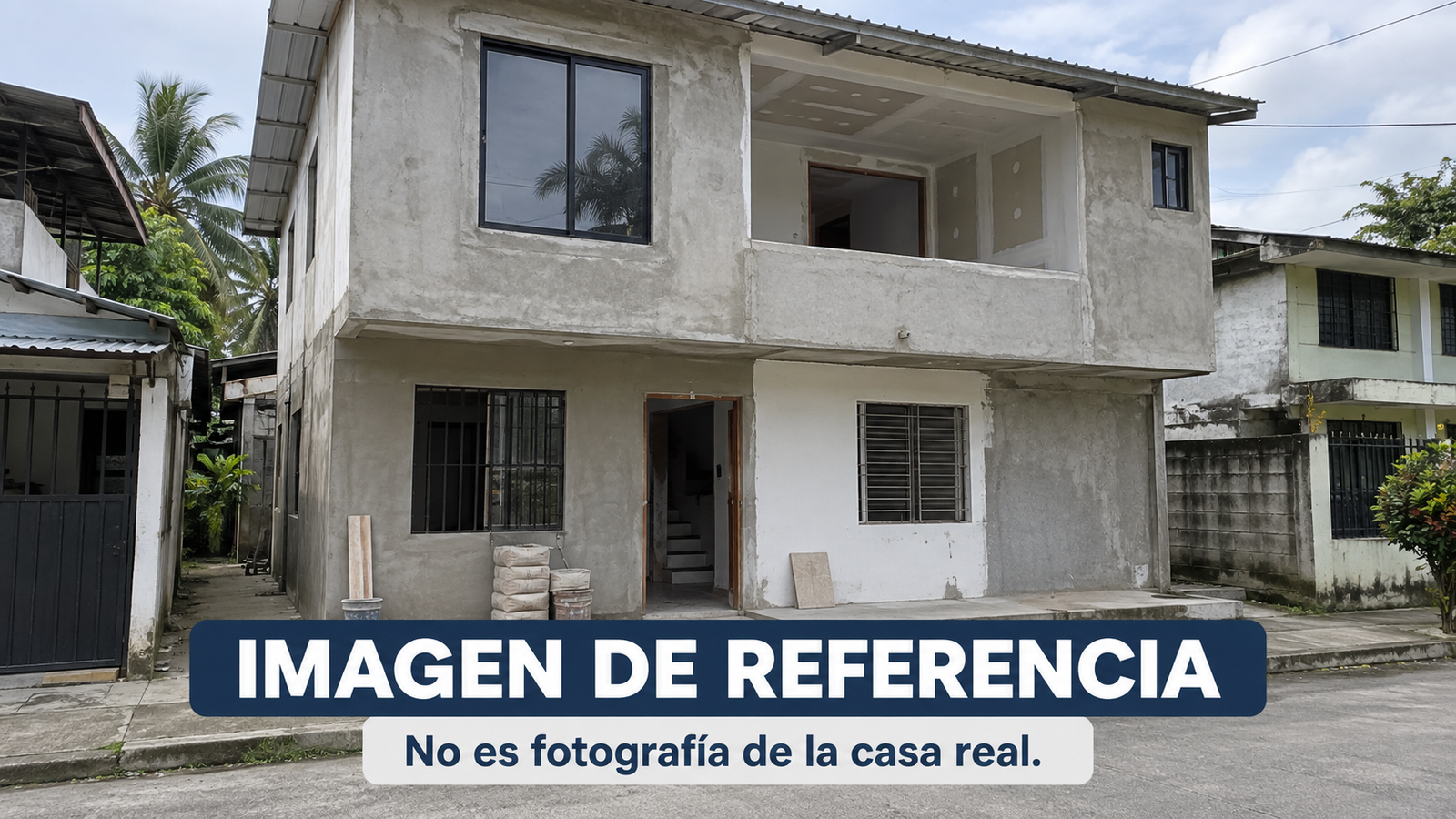 Imagen de referencia de casa en remodelación, no fotografía real. Remate 81048 Buenaventura.