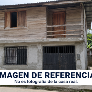 Imagen de referencia de casa de concreto y madera, no fotografía real. Remate 81047 Buenaventura.