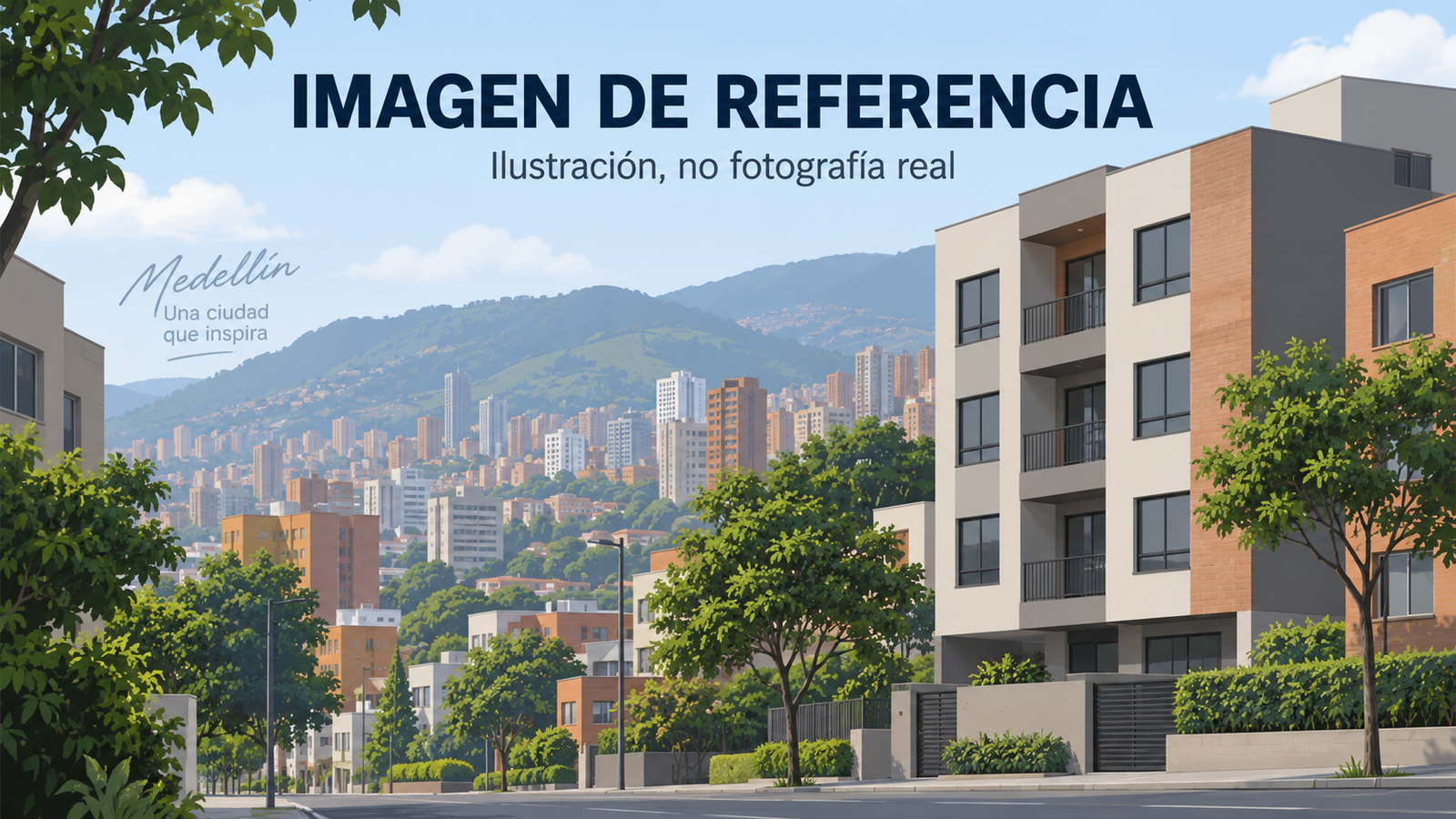 81023 — ilustración urbana de referencia en Medellín; no fotografía real del inmueble.