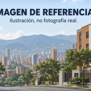 81022 — ilustración urbana de referencia en Medellín; no fotografía real del inmueble.