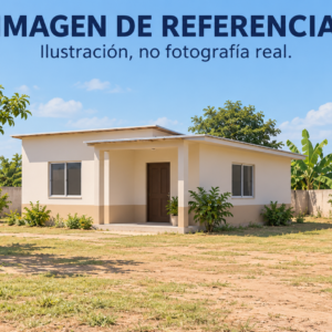 81020 — ilustración de referencia de casa con lote en Aguachica; no fotografía real.