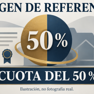 81016 — ilustración abstracta de cuota indivisa del 50 %; no representa la apariencia del inmueble.