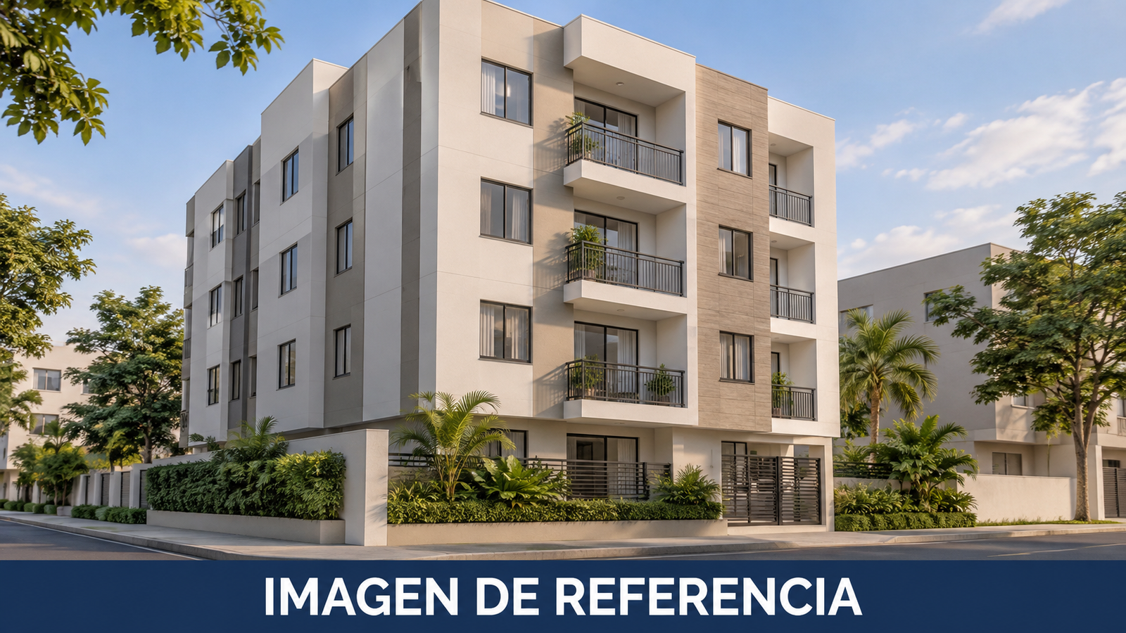 Imagen de referencia del remate 81085, edificio de apartamentos; no fotografía del inmueble.