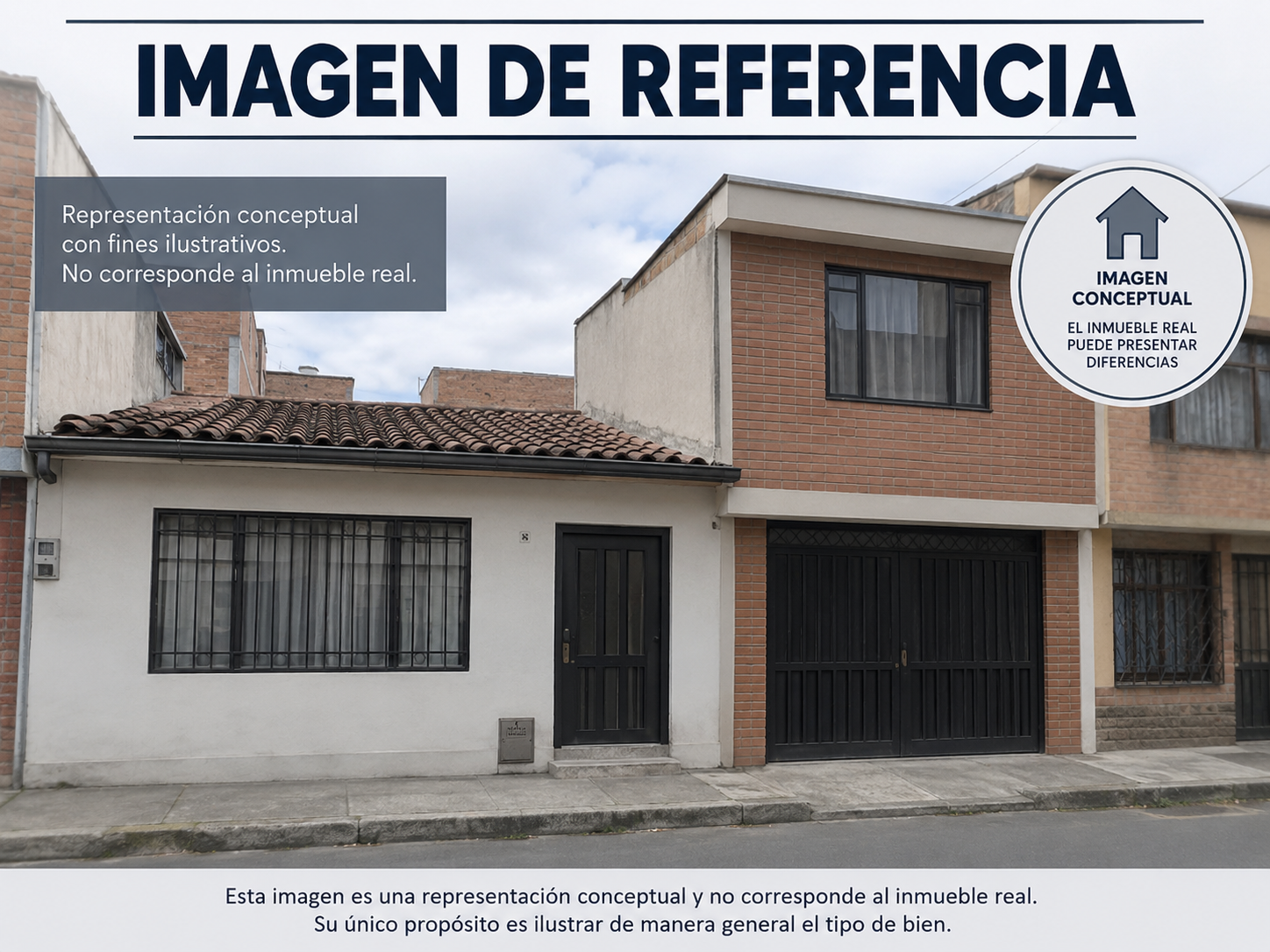 Casa conceptual de referencia para remate 81082, no fotografía del inmueble real.