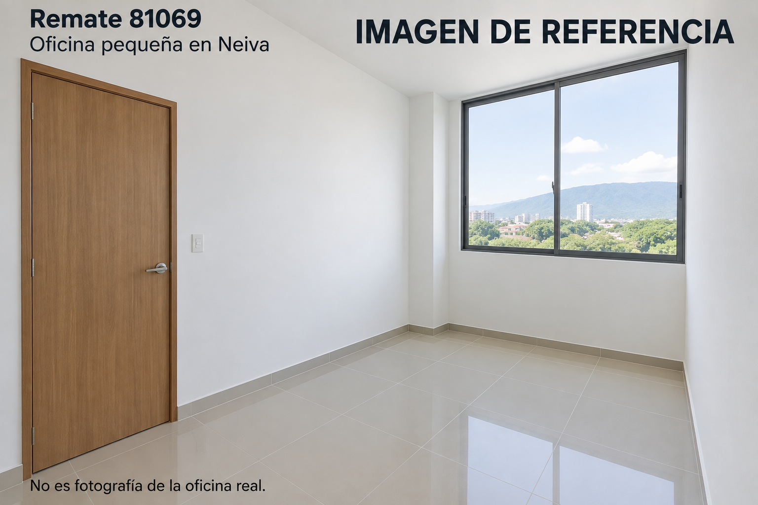 Oficina conceptual de referencia para remate 81069 en Neiva, no fotografía real.