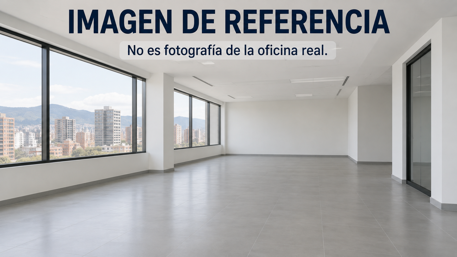 Imagen de referencia, no fotografía real, de oficina en Bogotá. Remate 81058.