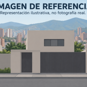 Ilustración de referencia de inmueble urbano, no fotografía real. Remate 81056 Medellín.