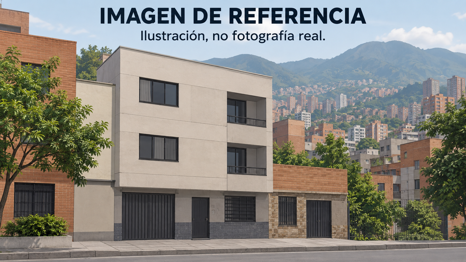 Imagen de referencia de inmueble, ilustración no fotografía real. Remate 81055 Medellín.