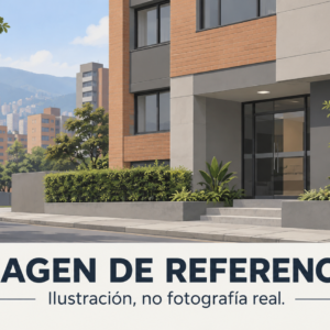 Ilustración de referencia, no fotografía real, de inmueble en Medellín. Remate 81054.