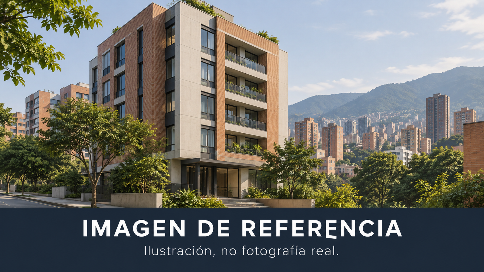 Ilustración conceptual de referencia de inmueble en Medellín, no fotografía real. Remate 81053.