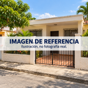 Ilustración genérica de vivienda urbana sencilla en Cúcuta; no es fotografía ni representa necesariamente el inmueble rematado.