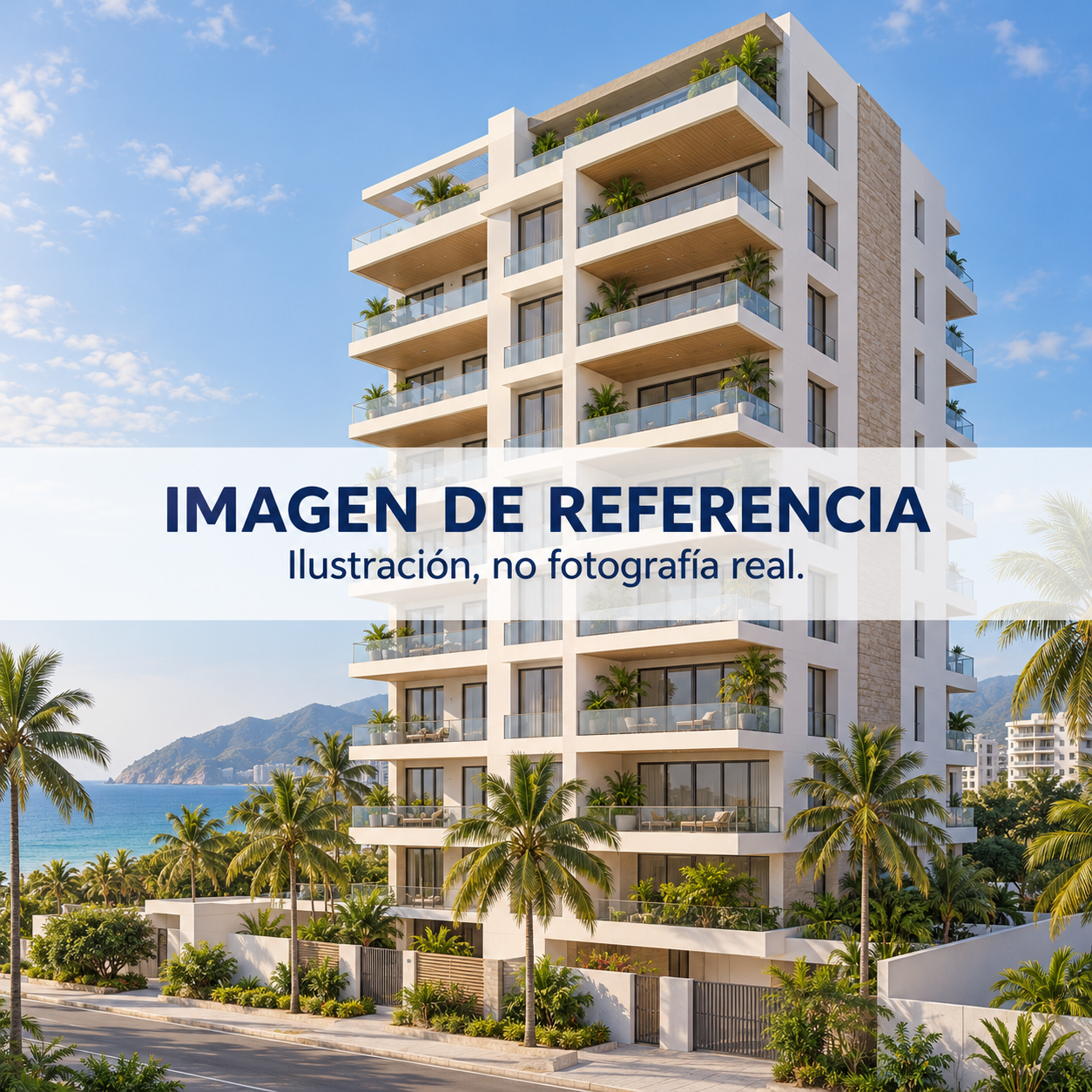 Ilustración de referencia de un edificio de apartamentos; no corresponde al inmueble exacto del remate.